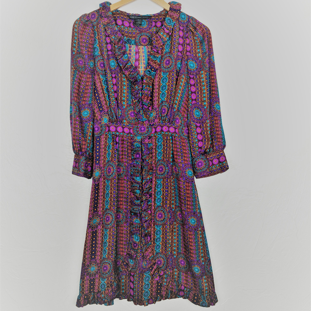 Marc by Marc Jacobs | Floral Ruffle Silk Dress